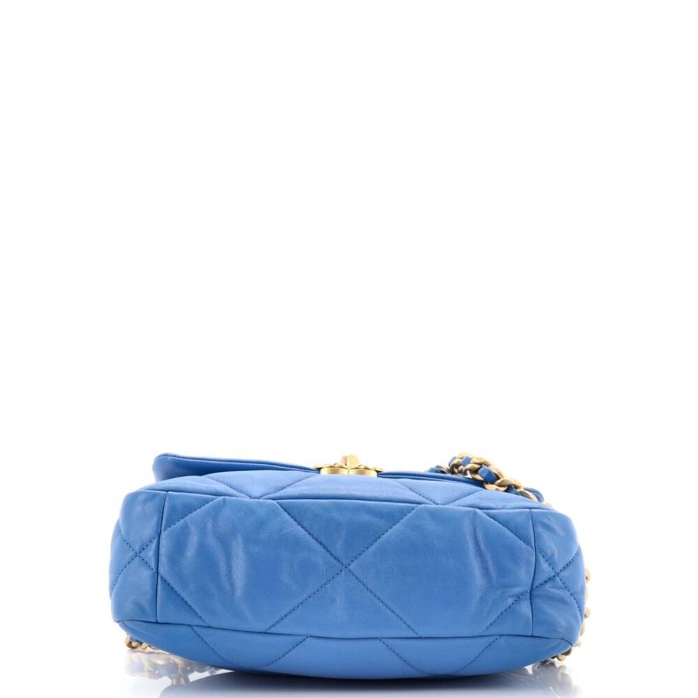Chanel 19 Flap Bag Quilted Leather Medium Blue - Picture 5 of 7